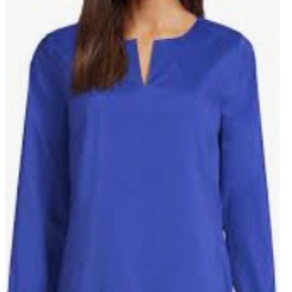 NWOT - Lands' End Plus Size 3X Royal Blue Blouse - Picture 1 of 11